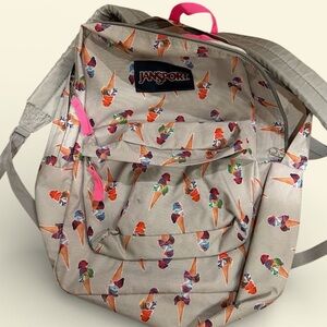 Jansport Ice Cream Cone Backpack - Gray and Pink Accents